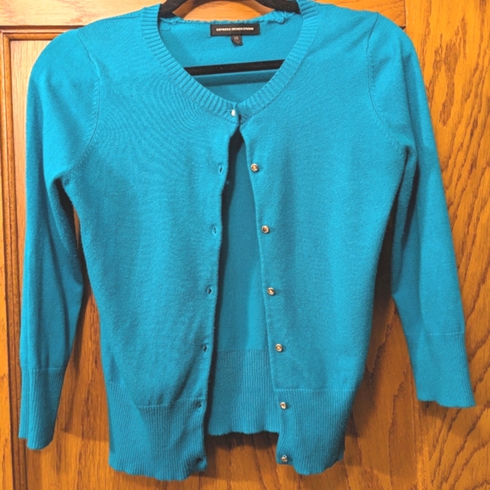 Express Cardigan With Sparkle Buttons Size Xs - image 2